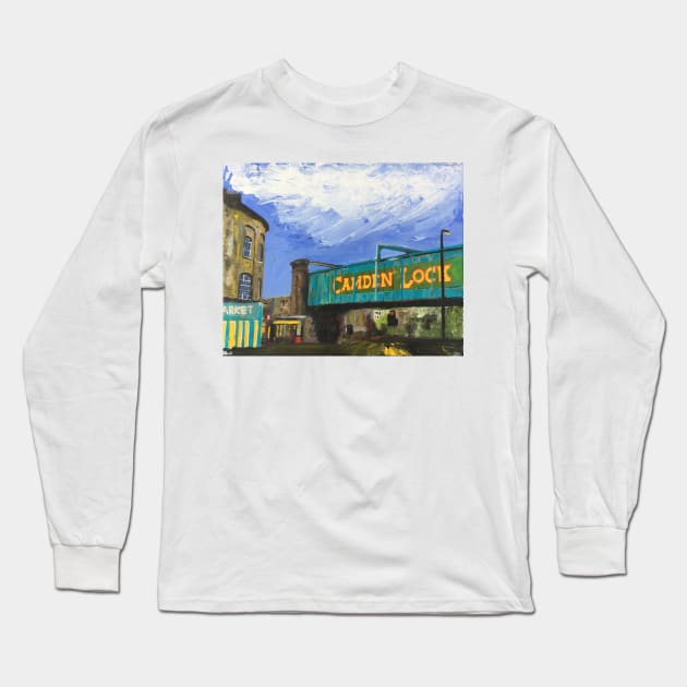 Camden Lock, Dusk, London Long Sleeve T-Shirt by golan22may